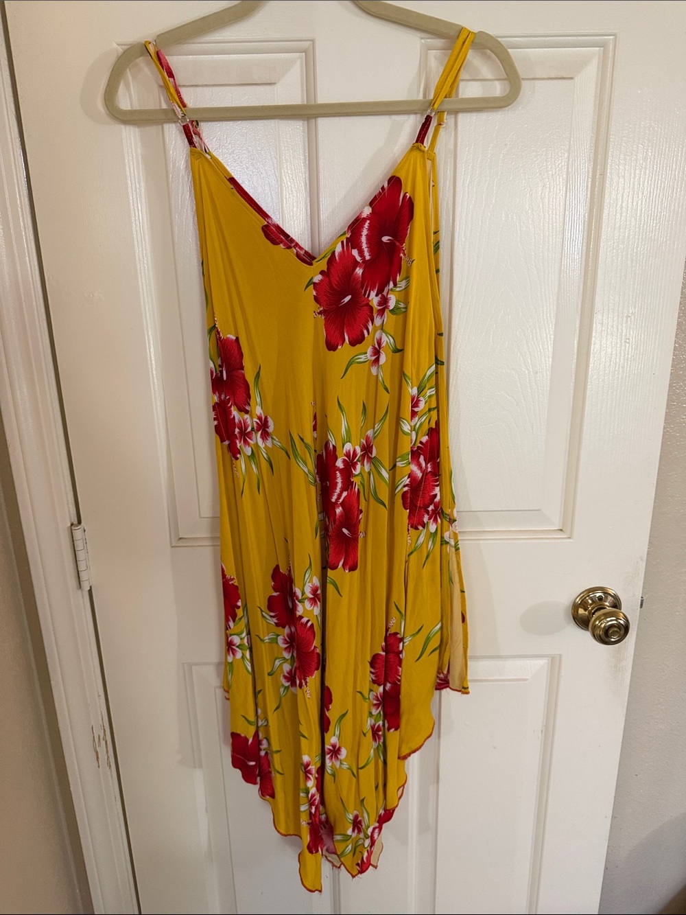 Yellow Floral Swimsuit Coverup